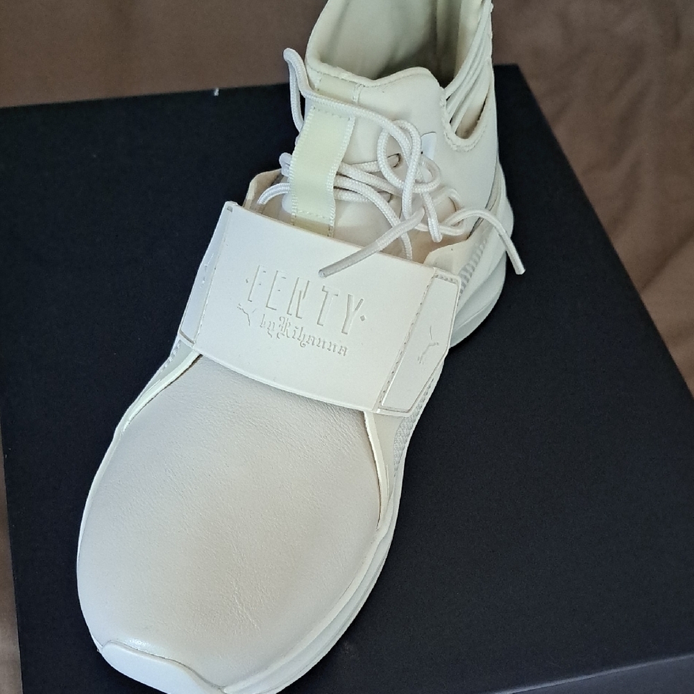 Puma Cream Athletic Shoes